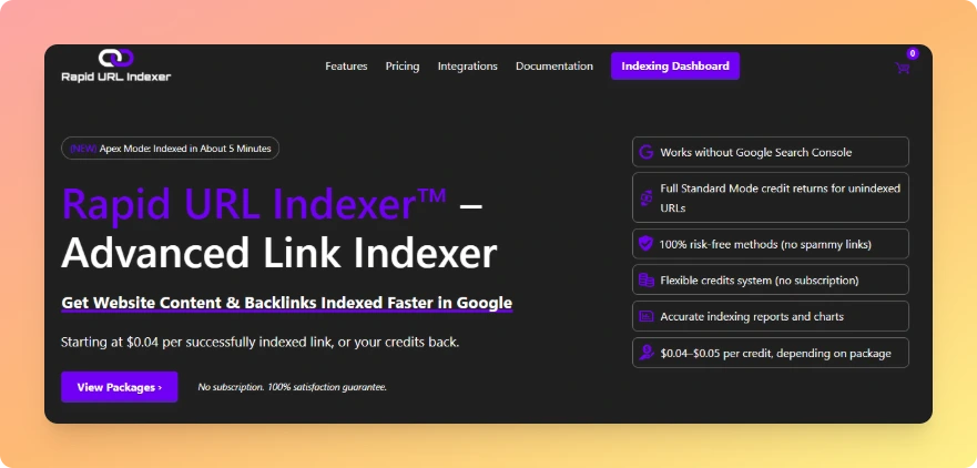 Rapid URL Indexer