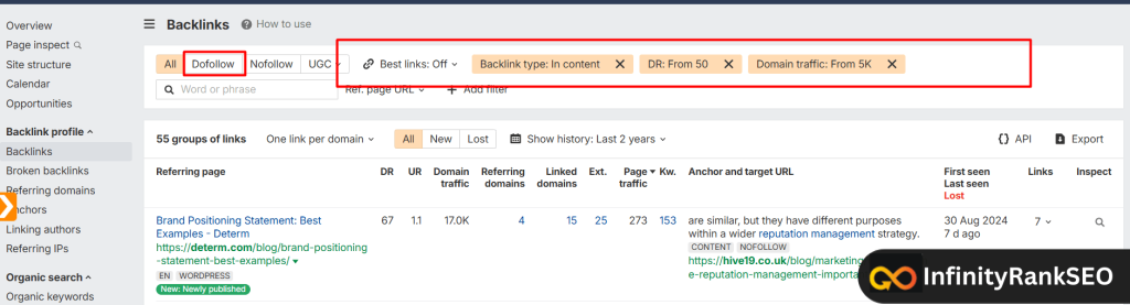 Filter for quality & intent